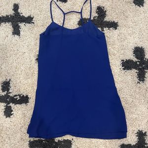 NWOT TopShop Cobalt Blue Spaghetti Strap Mini Dress
